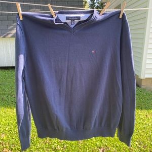 Dark blue Tommy Hilfiger crew neck sweater